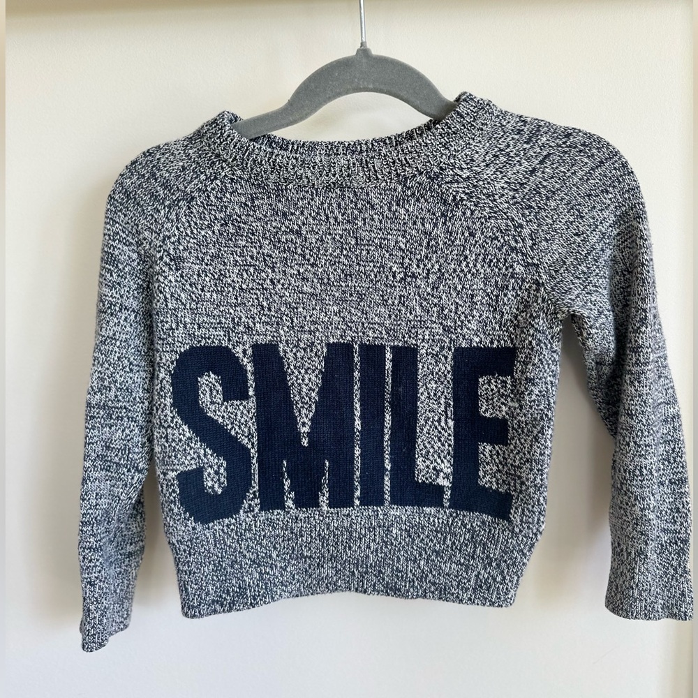 3T GAP boy sweater with the word SMILE!